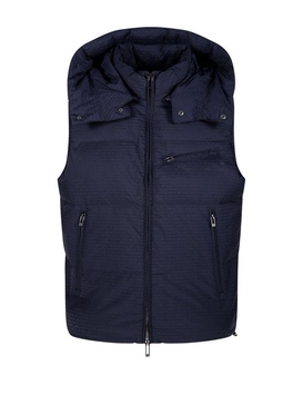 Emporio Armani All-Over Logo Jacquard Down Vest