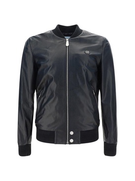 Philipp Plein Zip-Up Straight Hem Bomber Jacket