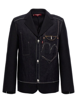 Junya Watanabe MAN X Levi's Single-Breasted Stitched Blazer