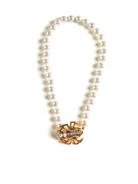 Alessandra Rich Beetle-Charm Embellished Necklace