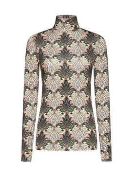 Etro Paisley Printed Polo Neck Jumper