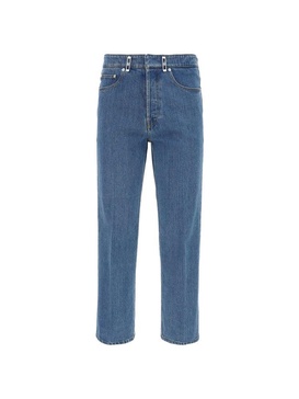 Lanvin Logo Patch Straight Cut Jeans