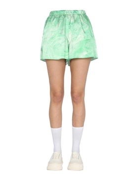 Opening Ceremony Marbled Print Elasticated Shorts