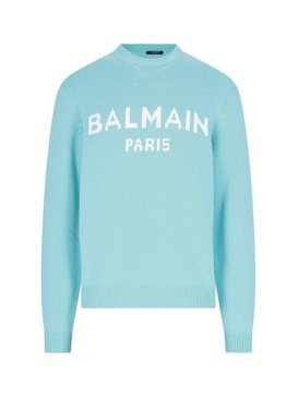 Balmain Logo Intarsia-Knit Jumper