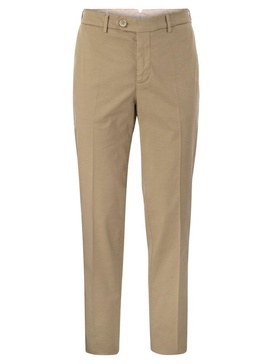 Brunello Cucinelli Italian Fit Cotton Gabardine Trousers