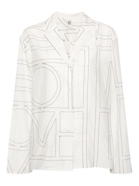 Toteme Pre Monogram Cotton Blend Pajama Top