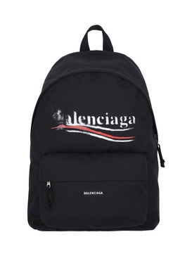 Balenciaga Political Stencil Logo Printed Explorer Backpack