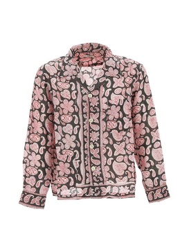 Bode Heart Paisley Block Printed Buttoned Shirt