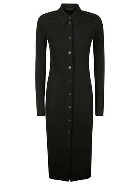 Helmut Lang Collared Button-Up Dress