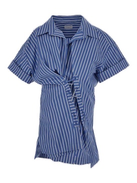 Dries Van Noten Striped Short-Sleeved Top