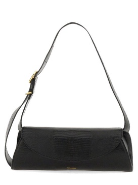 Jil Sander Small Cannolo Foldover Top Clutch Bag