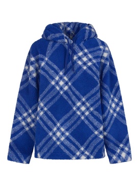 Burberry Plaid-Check Pattern Drawstring Hoodie