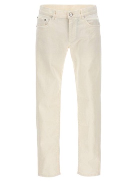 Tone-On-Tone Logo Jeans White