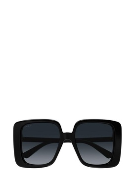 black oversize square-frame sunglasses 