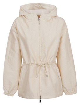 Tory Burch Drawstring Zip-Up Jacket