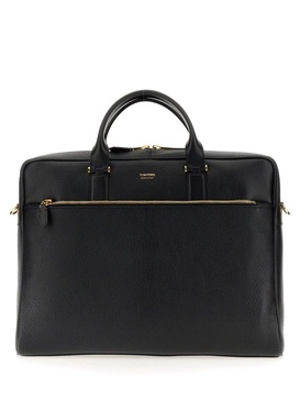 Tom Ford Logo Printed Zipped Briefcase