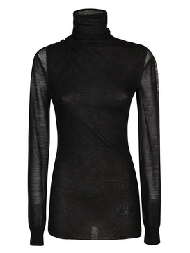 Ann Demeulemeester Tess High Neck Knit Sweater