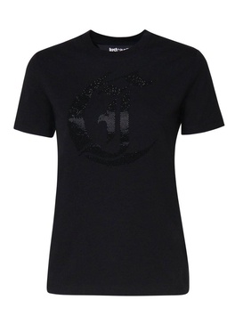 Just Cavalli Logo Embellished Crewneck T-Shirt