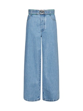 Bottega Veneta Belted Wide-Leg Jeans