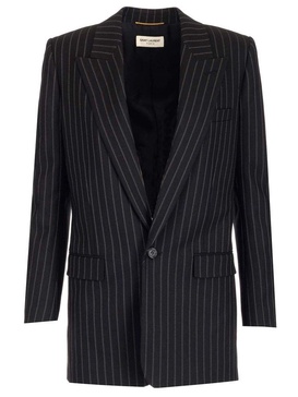 Saint Laurent Pinstripe Tailored Blazer