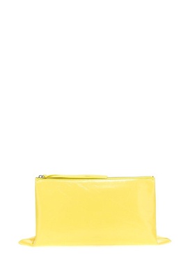 Jil Sander	Logo Detailed Zip-Up Clutch Bag