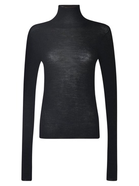 Ann Demeulemeester High-Neck Ribbed Jumper