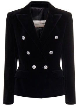 Alexandre Vauthier Double Breasted Velvet Blazer