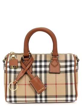 Burberry Checked Zipped Mini Bowling Bag