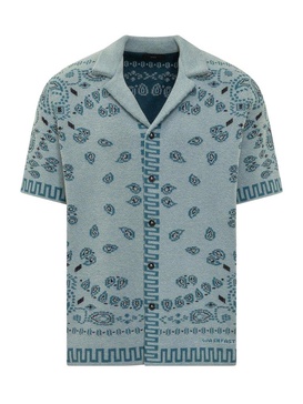 Alanui Bandana-Jacquard Short-Sleeved Knitted Shirt