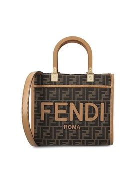 Fendi Sunshine FF Jacquard Small Top Handle Bag