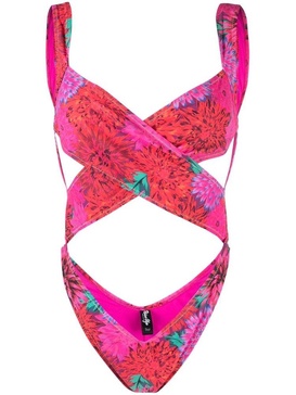 Reina Olga Exotica Cut-Out Open Back Swimsuit