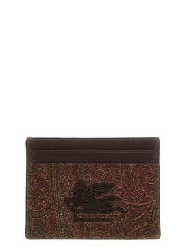 Paisley Jacquard Cardholder With Pegaso Logo