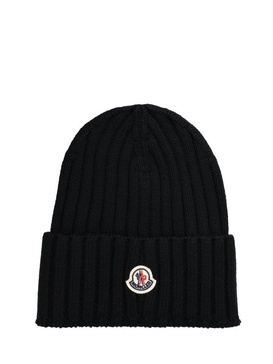 Moncler Logo Patch Knit Beanie