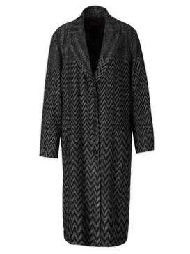 Missoni Zigzag Long-Sleeved Knitted Coat