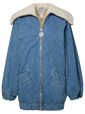 Patou Zip-Up Long-Sleeved Denim Jacket