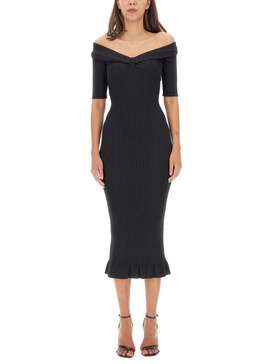 Philosophy Di Lorenzo Serafini Bow Detailed Off-Shoulder Dress