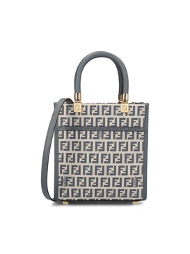 FENDI Blue Jacquard Tote Handbag for Women in SS24 Collection