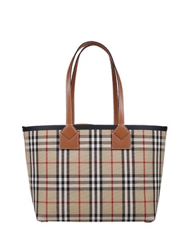 Burberry London Checked Small Tote Bag