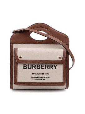 Burberry Logo Printed Tote Bag