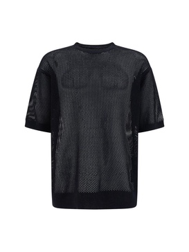 Prada Short-Sleeved Open-Knitted Top