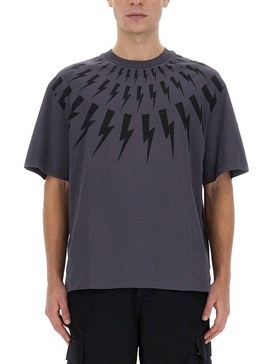 Neil Barrett Thunder Printed Crewneck T-Shirt