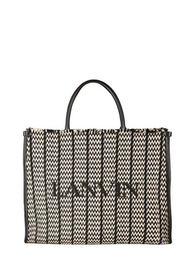 Lanvin Cabas Chevron Medium Tote Bag