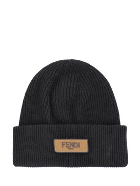 Fendi Logo Patch Beanie