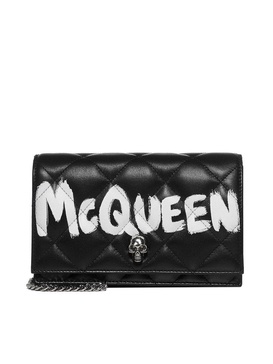 Alexander McQueen Graffiti Logo Quilted Crossbody Bag