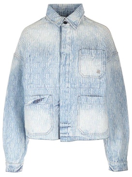 Amiri Logo Detailed Button Down Denim Jacket