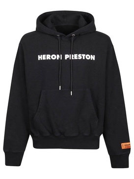 Heron Preston Logo Printed Drawstring Hoodie