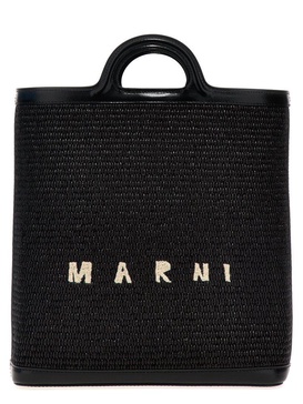 Marni Tropicalia Logo Embroidered Raffia Tote Bag