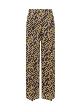 Michael Michael Kors Graphic Printed Wide Leg Trousers