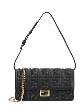 Fendi Logo Embossed Shoulder Bag