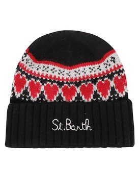 Mc2 Saint Barth Logo Embroidered Intarsia-Knit Beanie